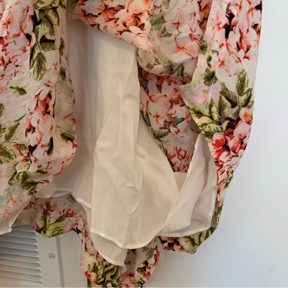 J. Jill Hydrangea Floral Print Flowy Button Up Belted Midi Dress Size Large - Picture 10 of 12